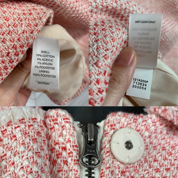 J. Jill Pink Tweed Blazer Jacket XS Petite - Picture 8 of 8